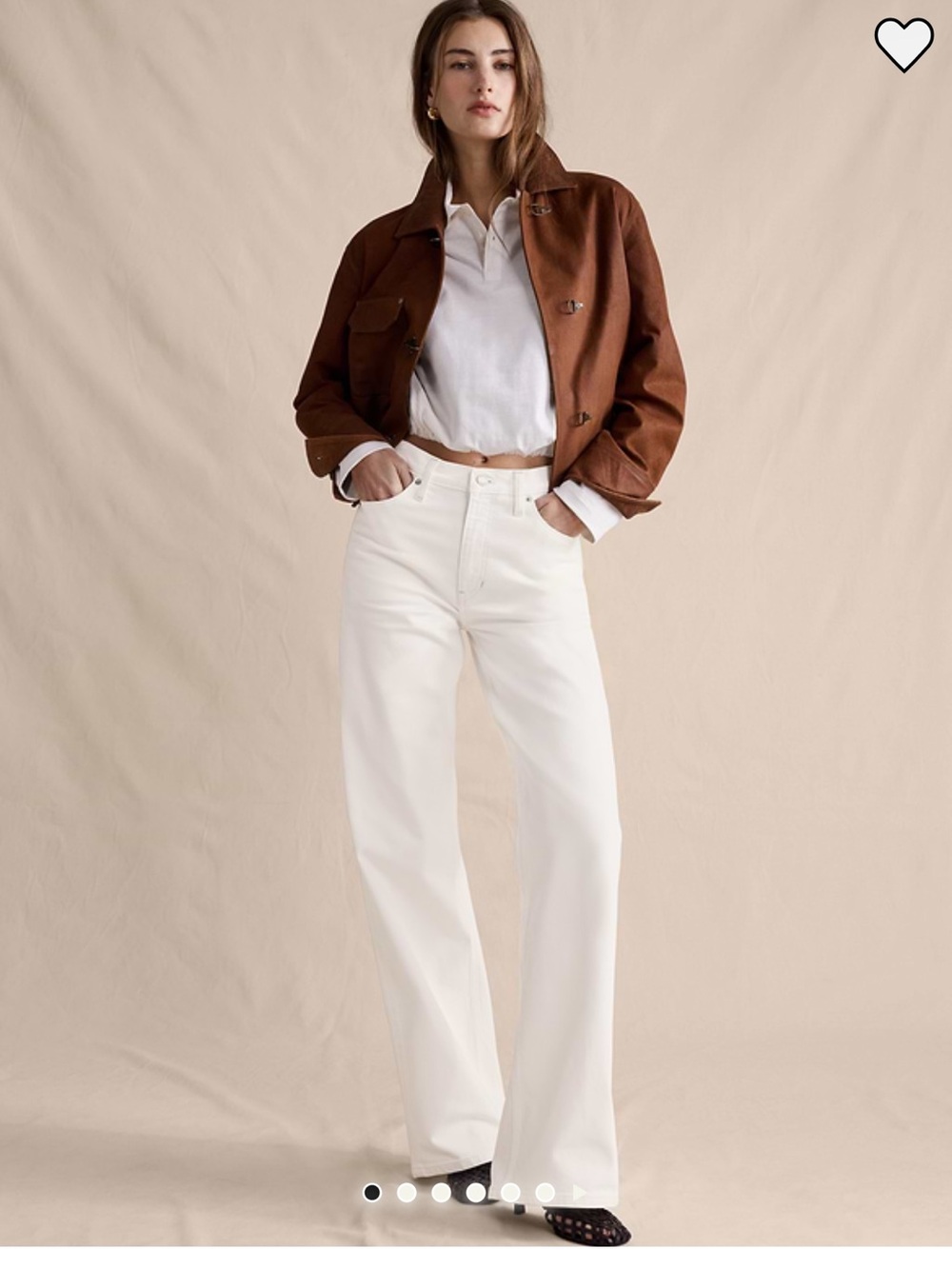 Banana Republic Wide Leg Jeans in White 30P